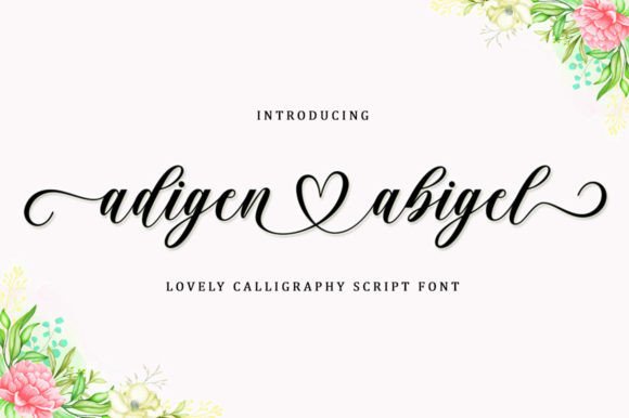 Adigen Abigel: A Modern Script Font for Cute Campaigns