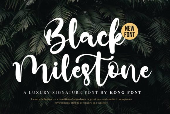 Black Milestone: A Modern Handwritten Typeface for Editors