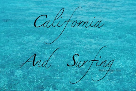 California and Surfing Font for Joyful Campaign Design