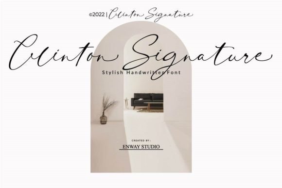 Clinton Signature: A Delicate Script Font for Elegant Editorial Design