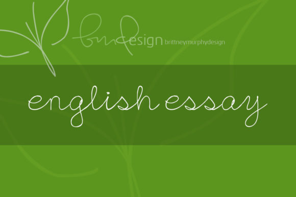 English Essay: A Delicate Script Font for Makers