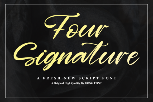 Four Signature Font: A Playful Script for Modern Branding