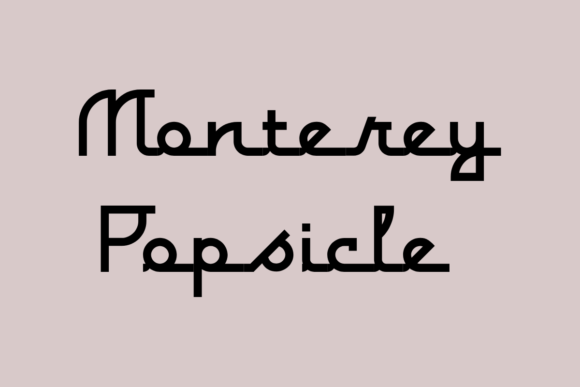 Monterey Popsicle: A Geometric Script Font for Modern Branding