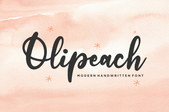 Olipeach: A Playful Script Font for Editorial Design
