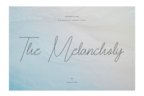 The Melancholy Script Font for Handmade Branding