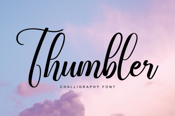 Thumbler: A Romantic Script Font for Digital Design